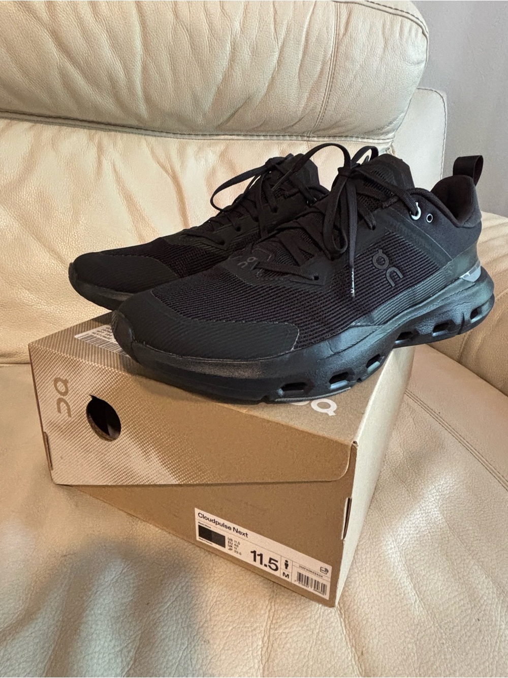 On Running Cloudpulse Next Men’s Athletic Shoes Black 11.5M